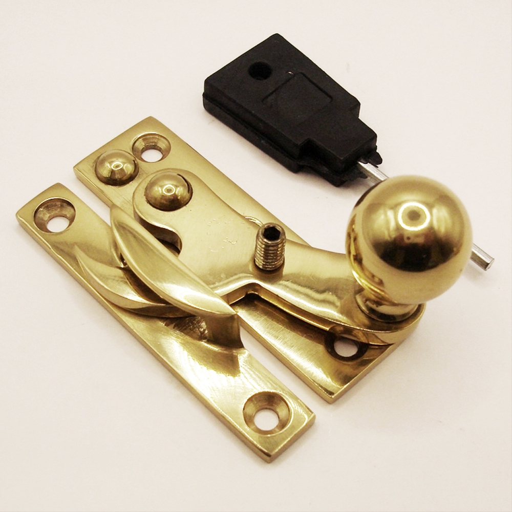 TWC009L/PB • Locking • Polished Brass • Forged Heavy Claw Sash Fastener